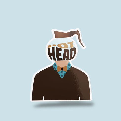 Pothead Coffee Vinyl Sticker, Coffee Brew Art, Laptop Decal, Hydroflask Sticker Coffee Lover Gifts